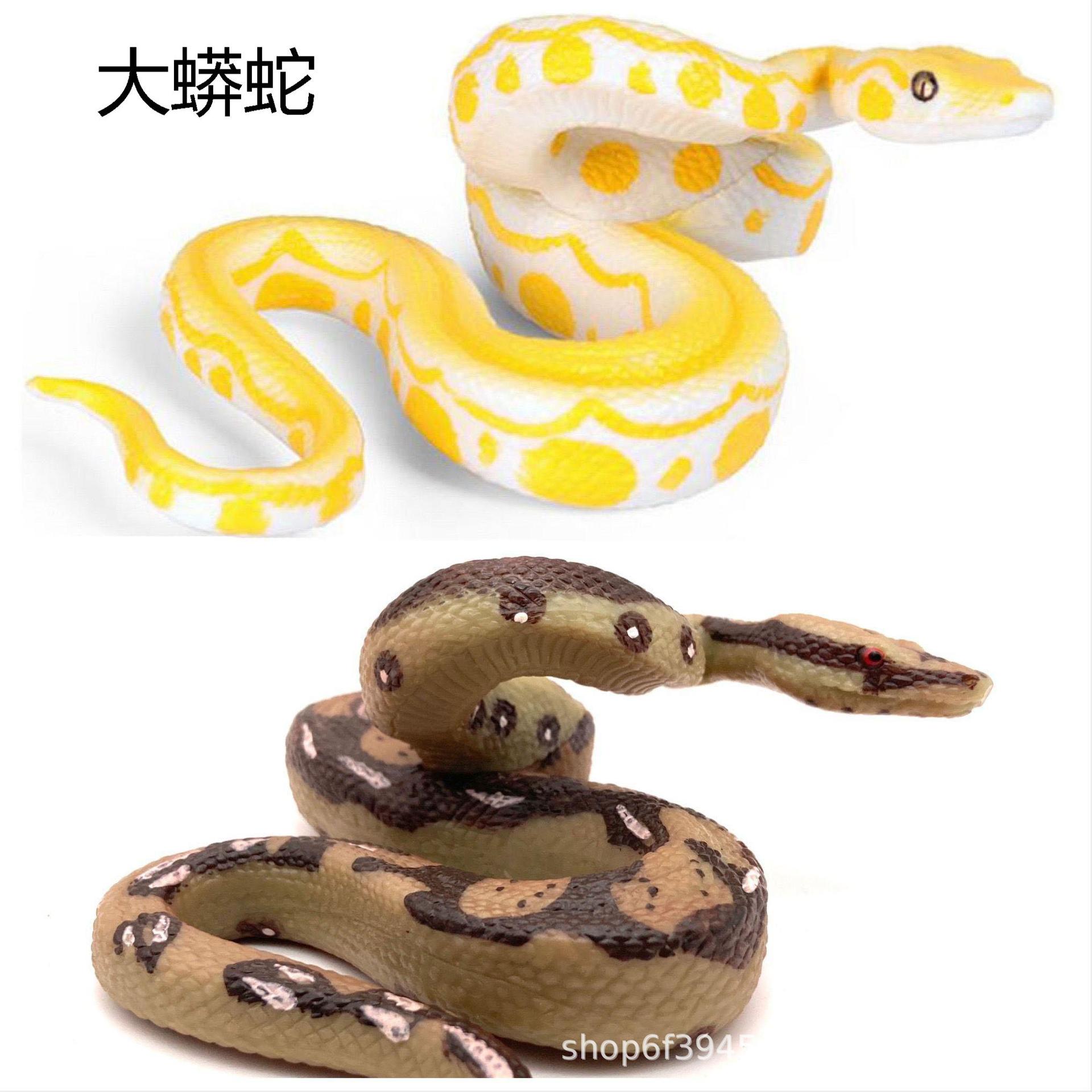 野生动物仿真蛇玩具模型大蟒蛇黄金蟒模型两栖爬行动物蛇整蛊玩具