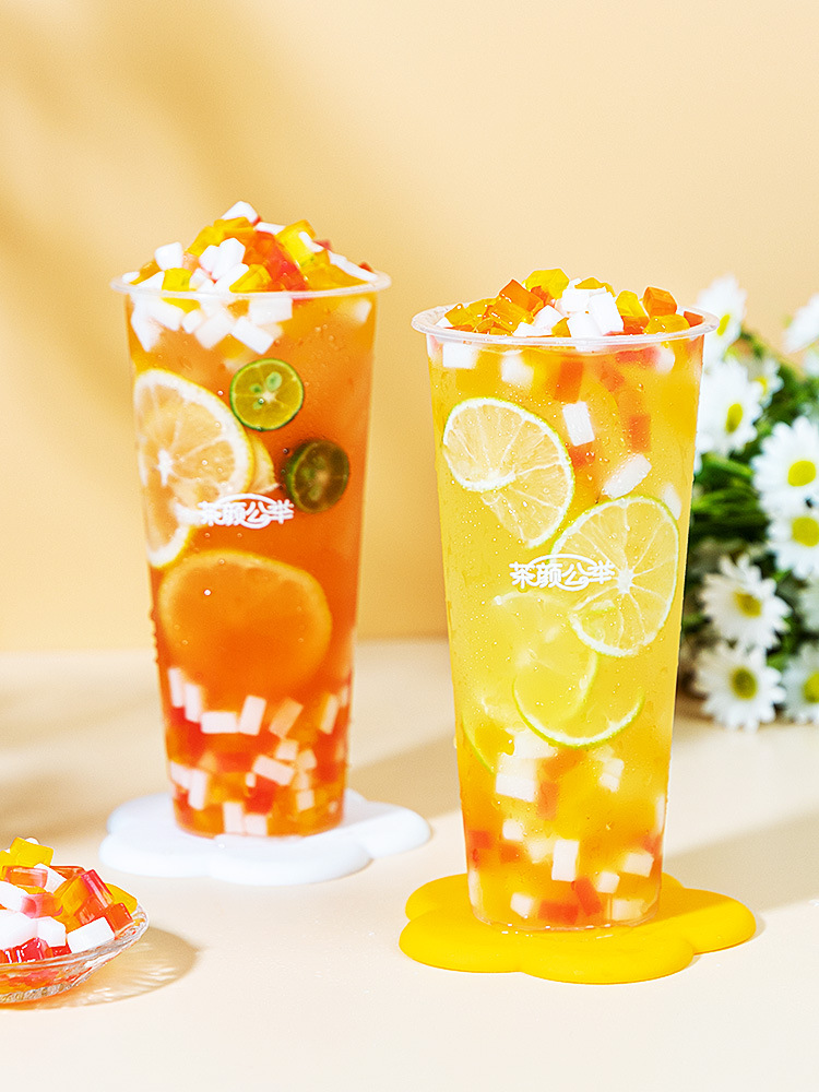 椰果粒奶茶店专用原料三色水晶椰果水果捞配料彩色椰果粒