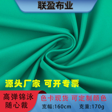 锦泳高弹双面随心裁锦纶氨纶莱卡运动服泳装布料冷感凉感冰丝泳衣