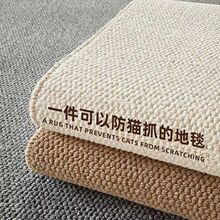 菠萝圈地毯仿剑麻客厅卧室地垫防猫抓茶几床边毯耐用耐磨可剪裁毯