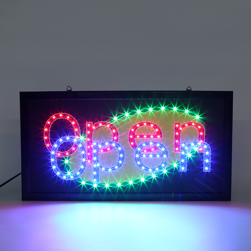 跨境热销悬挂式led高亮店铺橱窗open广告营业灯牌-阿里巴巴