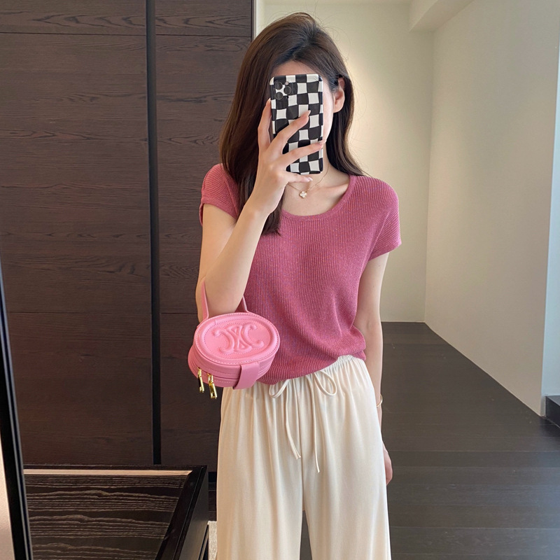 后背绑带露腰小短款冰丝短袖休闲t恤女夏季新款潮-阿里巴巴