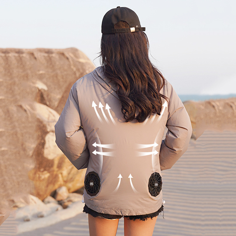 夏季新款风扇服智能防晒空调衣 轻薄防紫外线旅游空调衣服带风扇