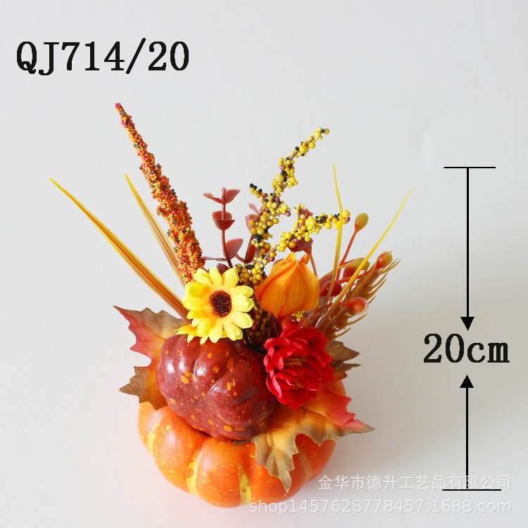 Cross-Border E-Commerce Manufacturers Supply Thanksgiving Harvest Festival Halloween Autumn Maple Leaf Pumpkin Berry SUNFLOWER Pumpkin Bonsai