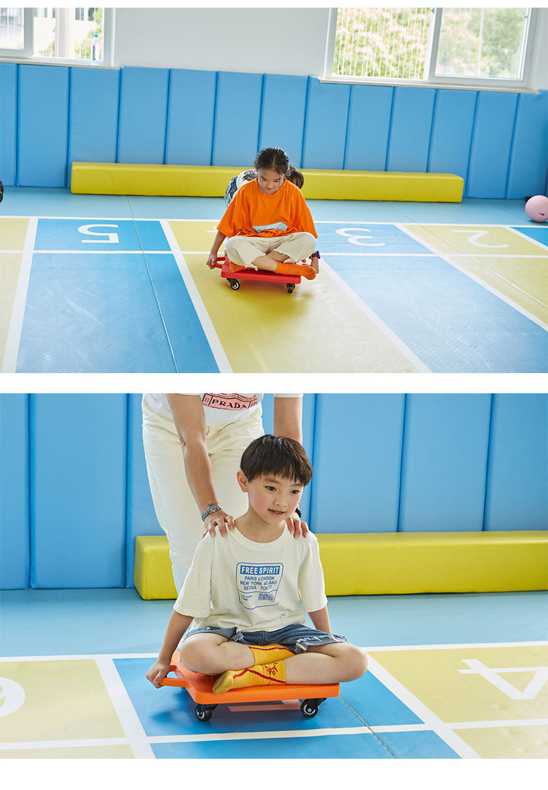 幼儿园大滑板车感统训练器材儿童早教家用前庭四轮滑板车平衡板