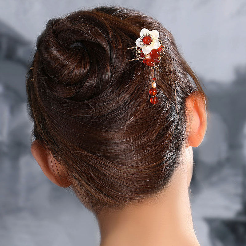 古风发簪女盘发汉服头饰森系仙美发钗复古旗袍型发插秀禾服配饰