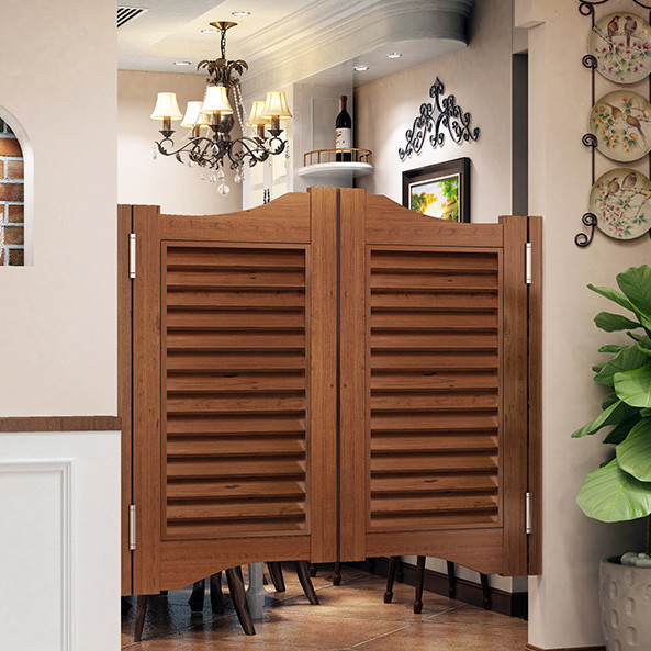 牛仔门半腰门门半截过道中式厨房入户隔断复古旧前台室内栅栏门