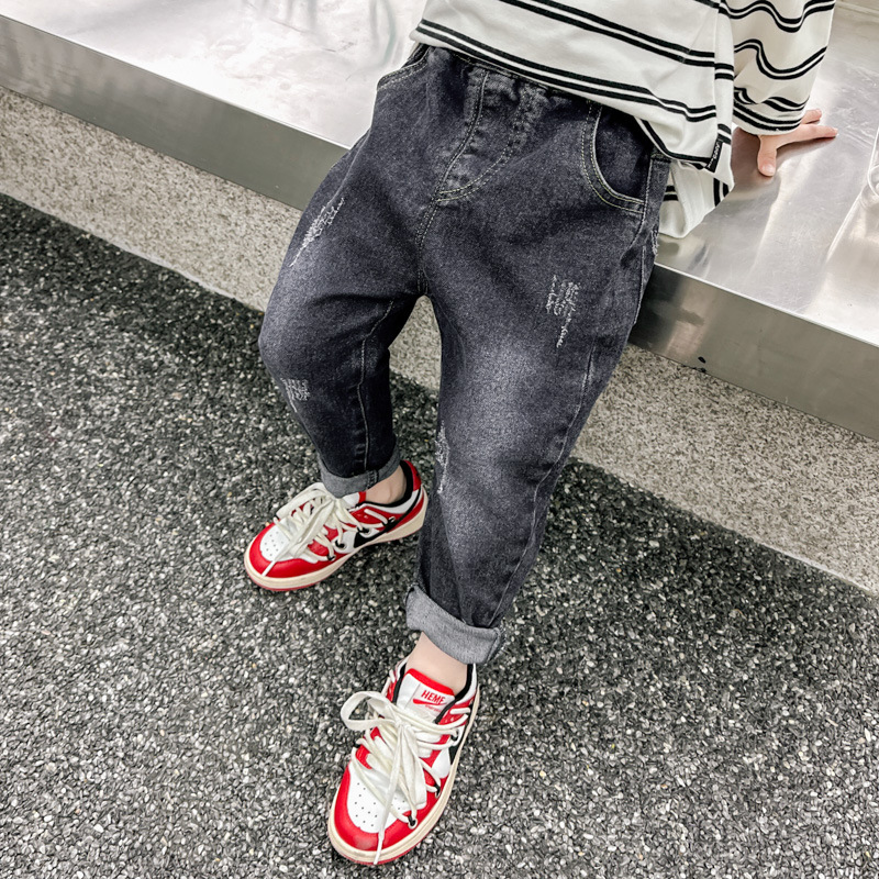 Boys' Jeans Spring Clothing Children's Casual Trousers Autumn Children Toddler Baby Pants Children's Clothing One Piece Dropshipping Trendy Style