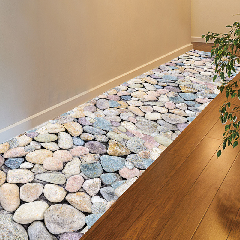 3d立体阳台贴画地面装饰地板卫生间地贴创意ins网红自粘防水