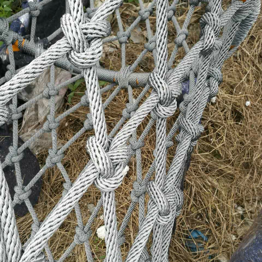 直播带货尼龙绳网 手工机织有结无结涤纶防护网 变色龙锦纶安全网