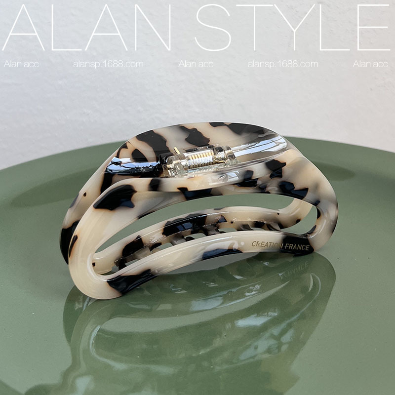 Alan Japanese and Korean Affordable Luxury Style French Acetate Arc Hair Claw Hair Clip Shark Clip Large Hair Claw Headdress Wholesale Women