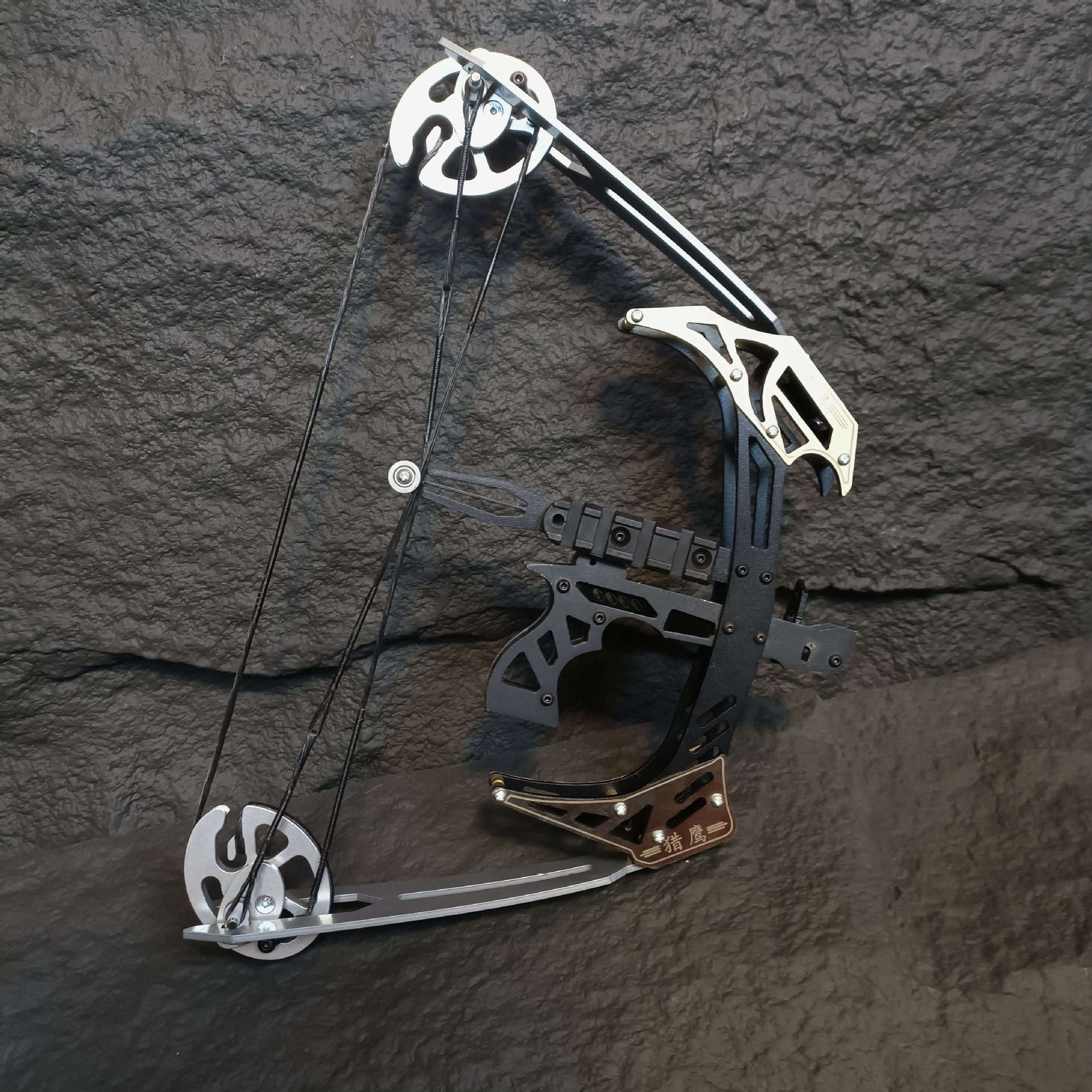 迷你猎鹰复合弓小型弓金属弓箭滑轮弓射箭器材非直拉反曲弓跨境