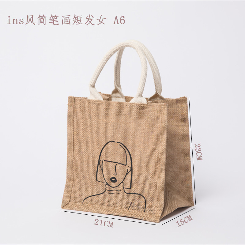 Yellow Sack Bag Portable Waterproof Shopping Bag Linen Gift Bag Batch Customer-Made Sack Spot Delivery