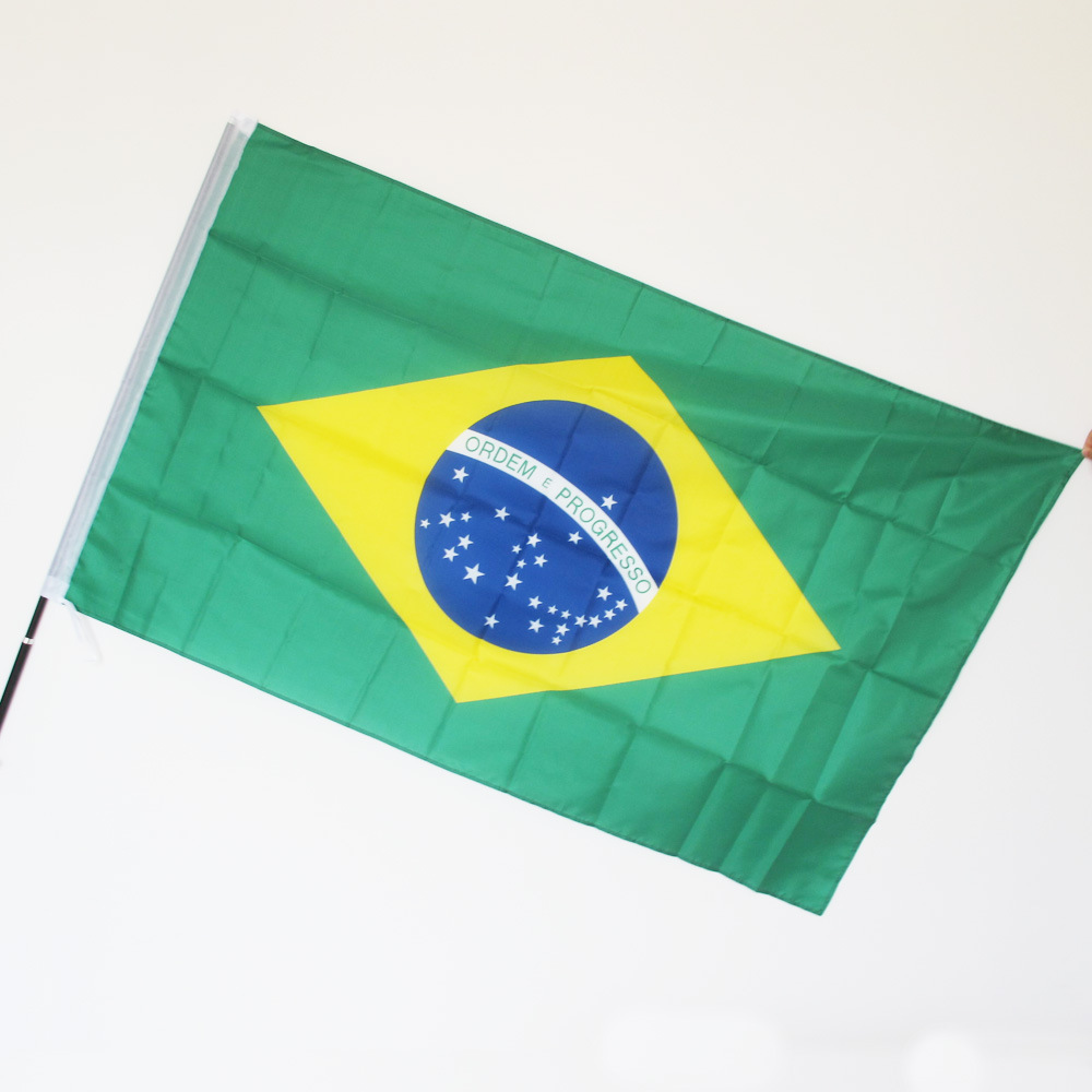 跨境现货90×150cm巴西国旗世界杯巴西串旗球迷手挥小旗子-阿里巴巴