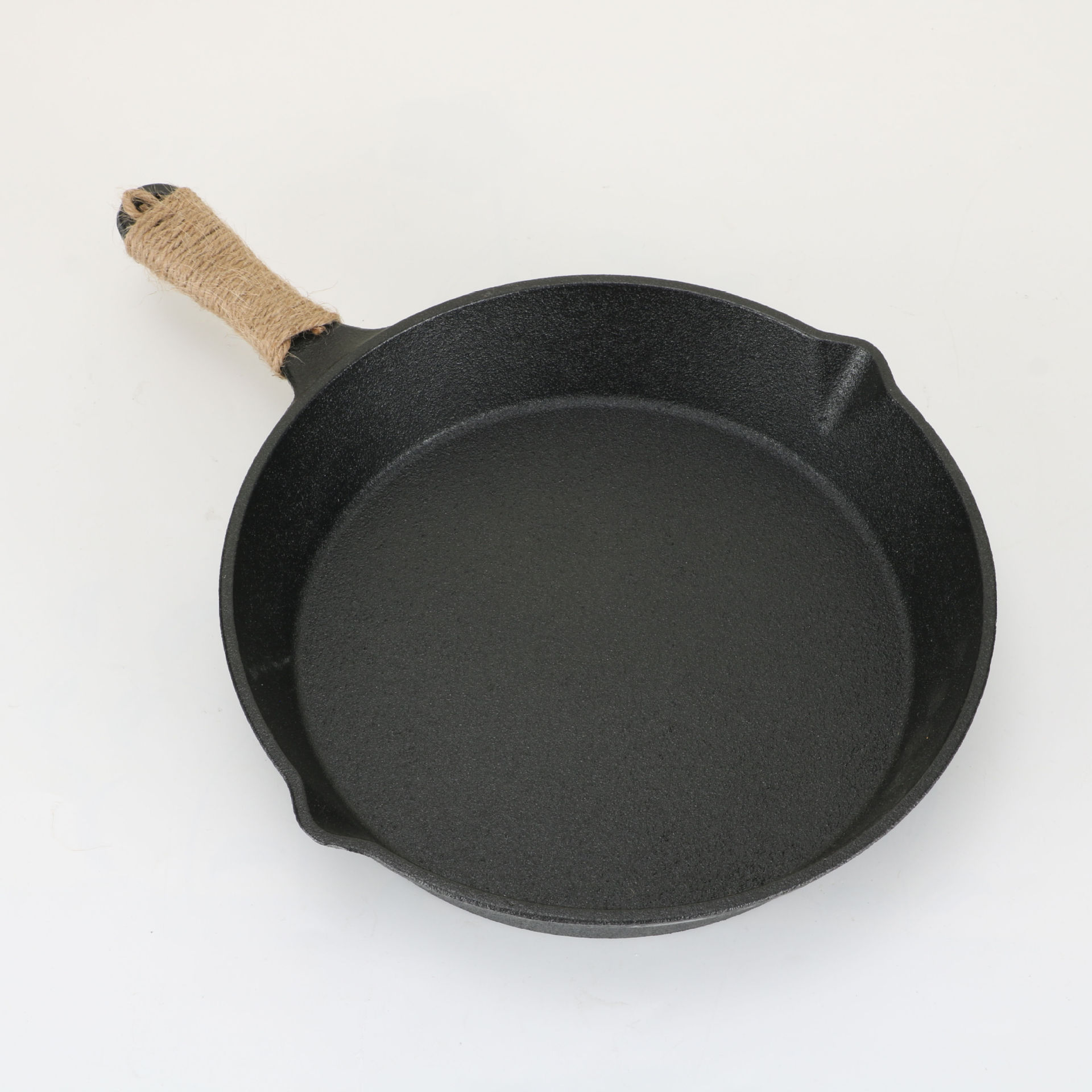 Single Handle Cast Iron Flat Frying Pan Non-Stick Steak Frying Pan Household Breakfast Pot Pancake Maker Induction Cooker Gas Stove Universal