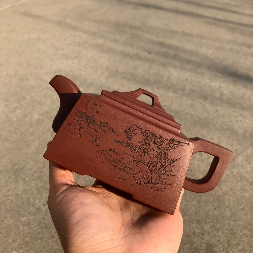 宜兴紫砂壶 名家手工茶壶 丁山本土原矿底槽清四方桥顶 顺丰包邮