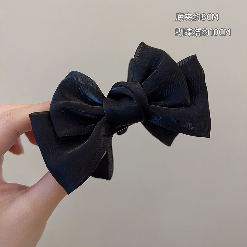 Elegant Bow Bun Catch Gap Former Red 2023 New High Elegant Hair Clip Female Back Head Clip Hairware