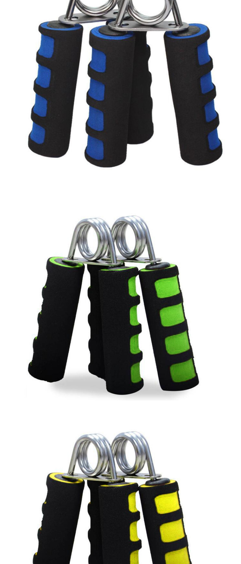 a字握力器双色泡棉手指锻炼器健身运动器材便携式泡棉握力器