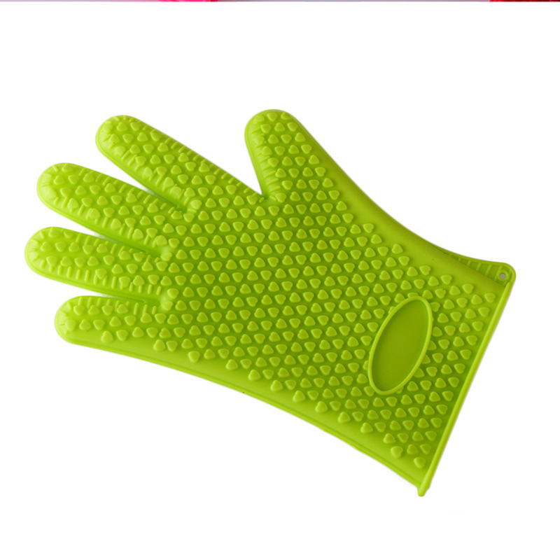 Kitchen Oven Microwave Oven Silicone Thermal Insulation Gloves