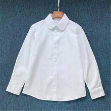 女童春秋衬衫新款韩版洋气长袖白色打底衬衫男女同款