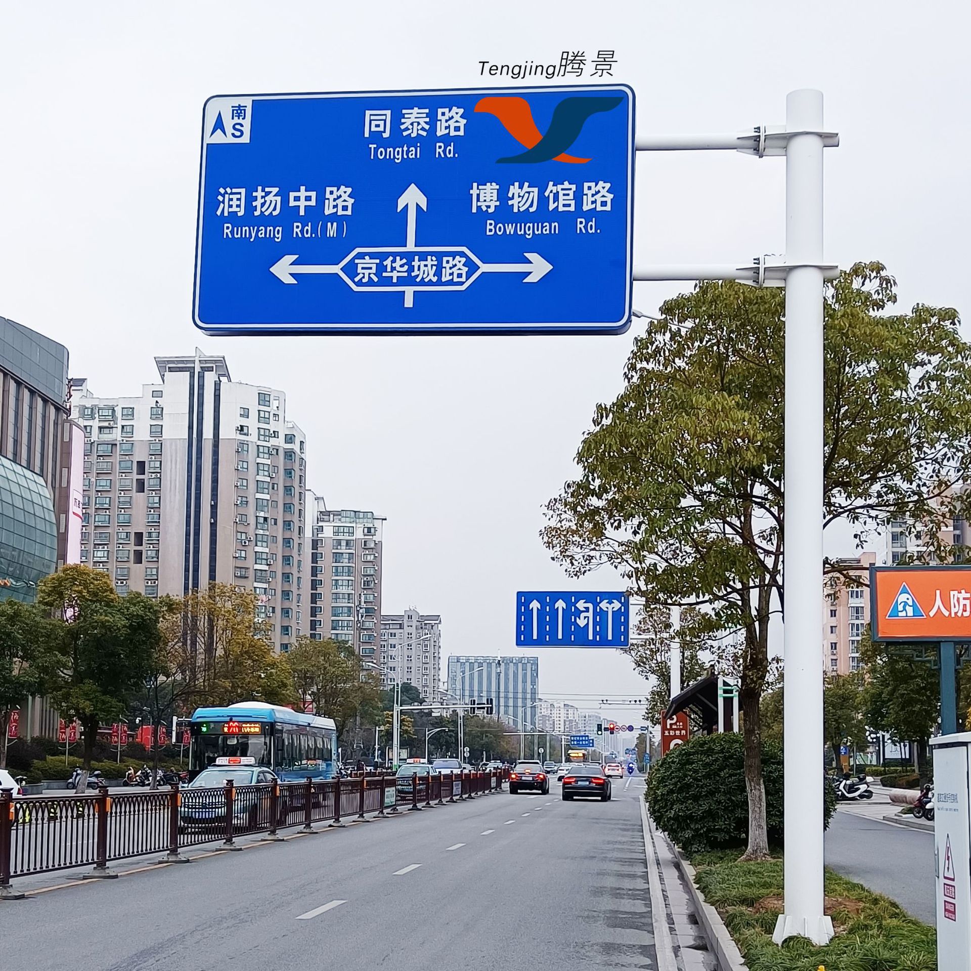 交通指示标牌立柱高速路指路牌f型单悬臂式标志牌杆镀锌标识牌杆