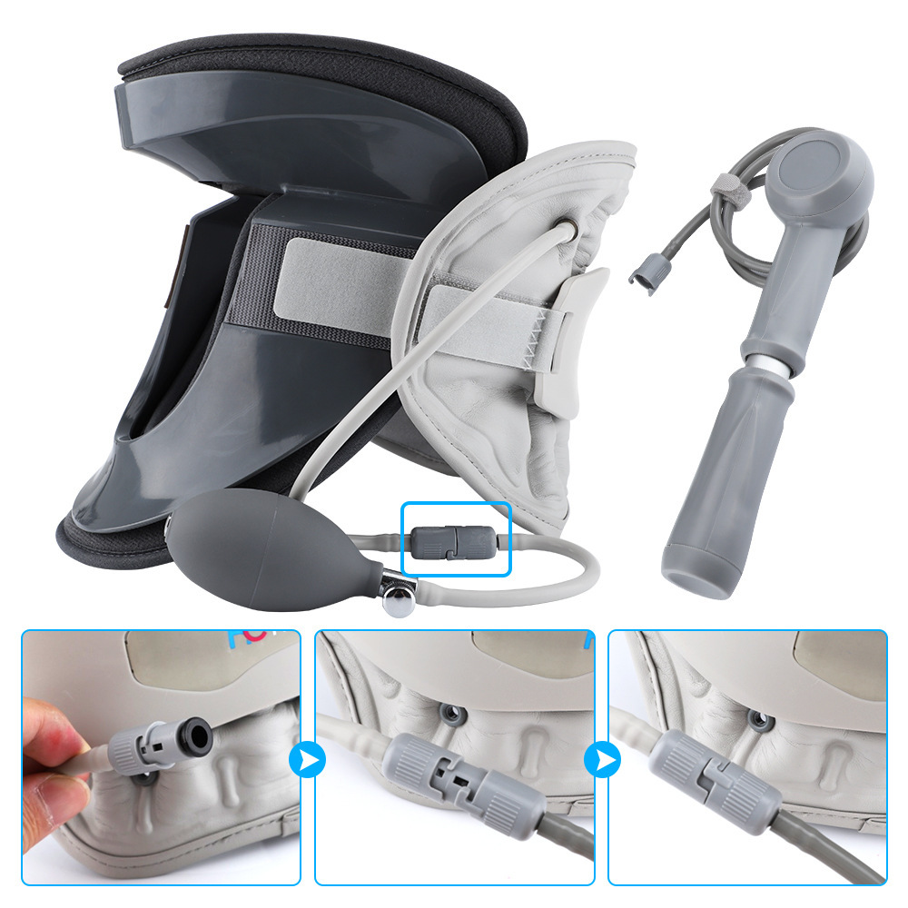 跨境颈椎牵引器家用充气颈托固定支架缓解颈部压力颈部拉伸矫正器