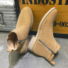 Men Autumn Winter Casual Comfort Chelsea Boots Shoes真皮男靴