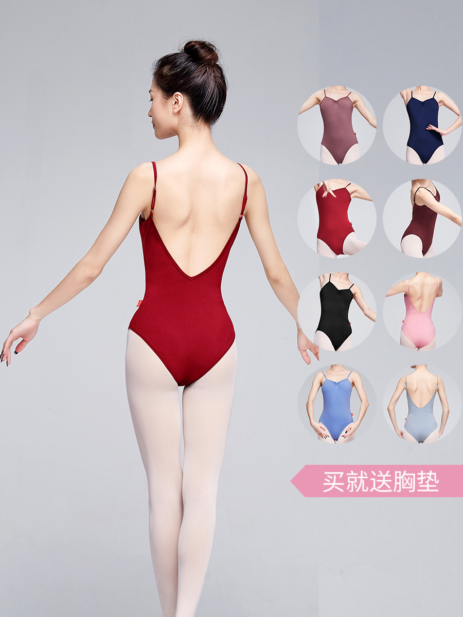 ballet leotards women‘s sling backless clothing one-piece summer adult art exam dancing dress gym outfit shapewear