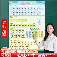 拼音挂图26个汉语字母表墙贴一年级声母韵母整体认读音节拼读全表