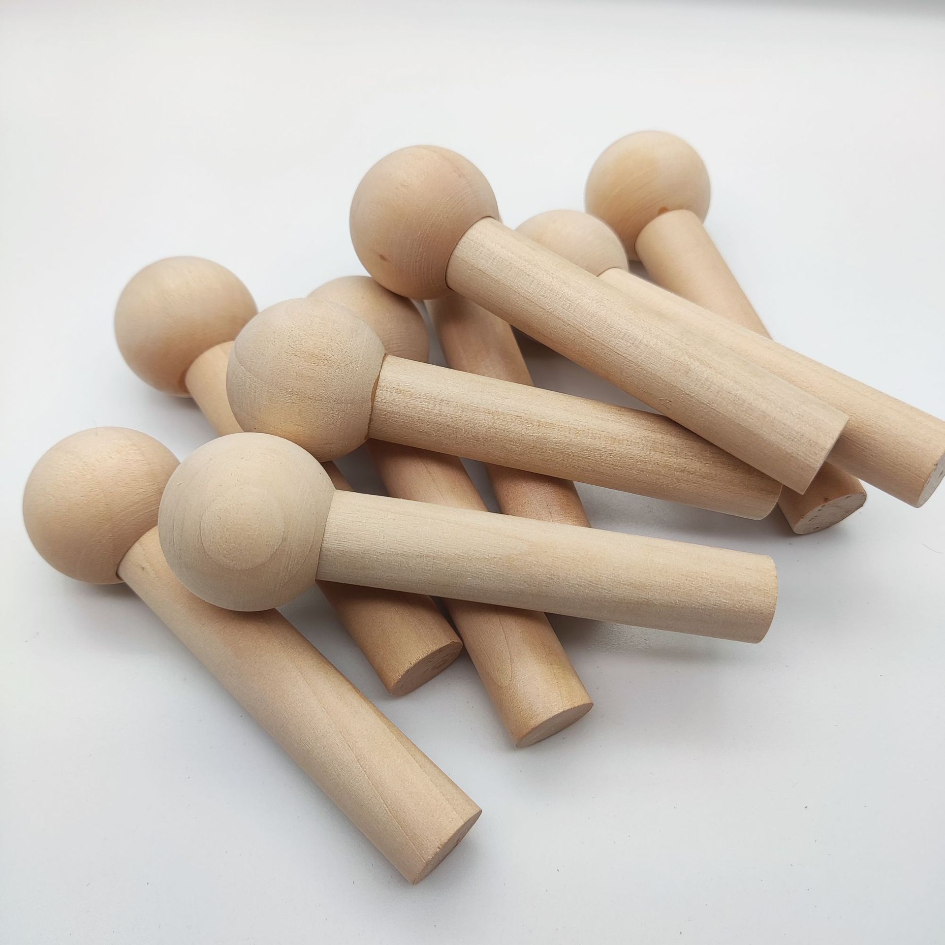 厂家批发洞洞板实木配件 彩色卡通小木棒木制挂钩 火柴棒火柴棍