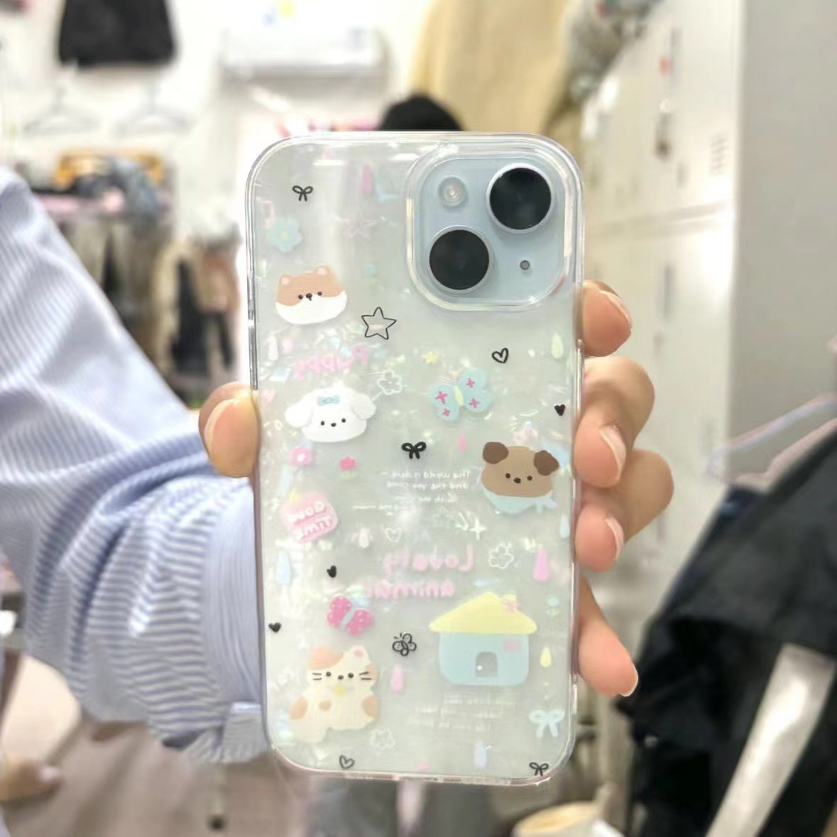 雨滴动物贝壳纸苹果15/14/13promax手机壳12/11软xr/xs透明7/8p