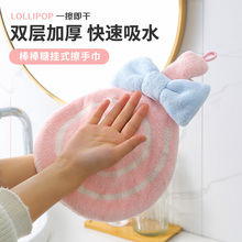 100N擦手巾挂式吸水加厚可爱儿童擦手毛巾不掉毛厨房抹手巾洗手帕
