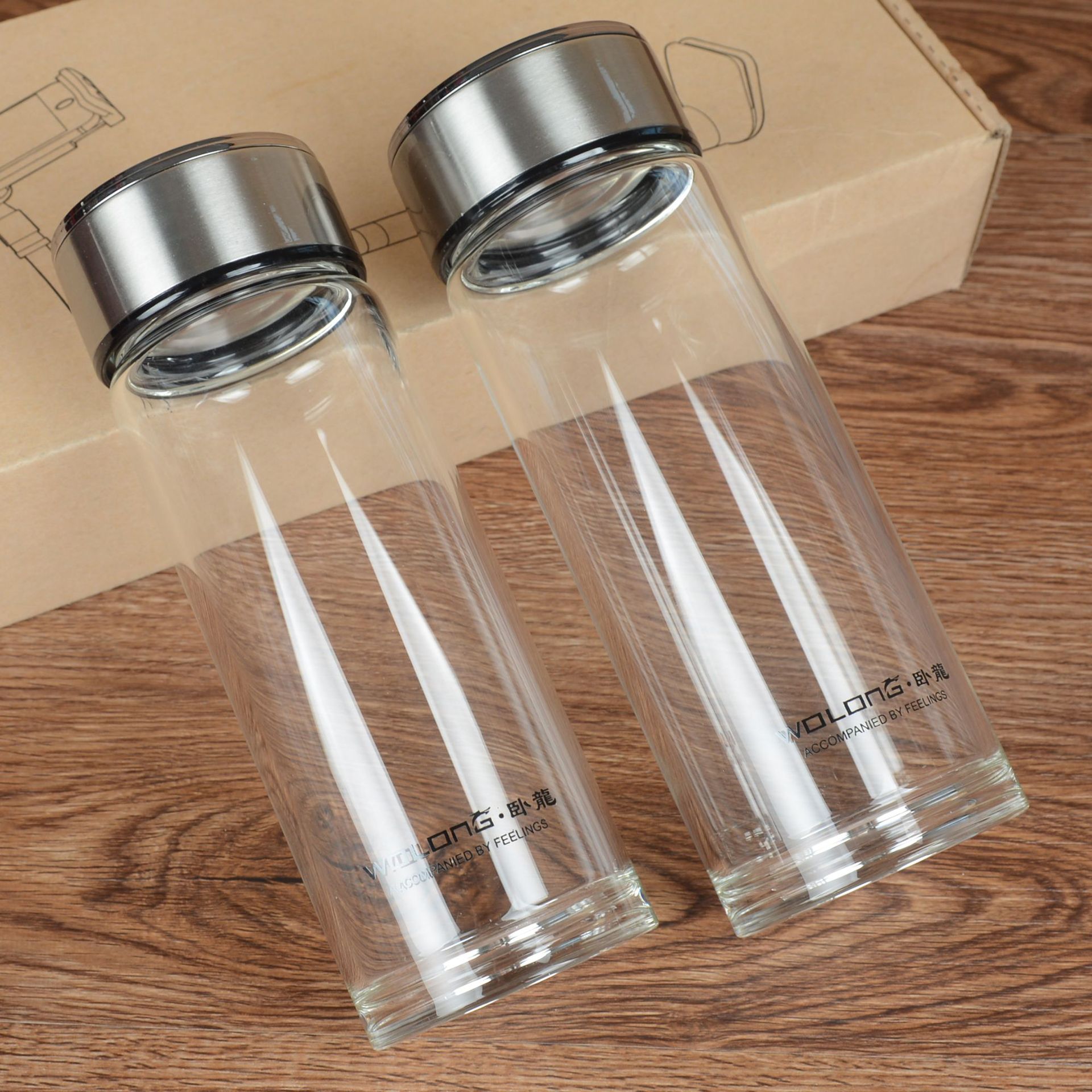 加厚礼品杯茶杯纪念水杯高硼硅双层玻璃杯厂家批发广告杯定制logo