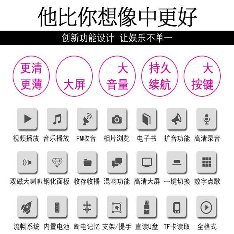 金正2505视频机dvd 老年唱戏便携广场舞插卡电视播放器老人看戏机
