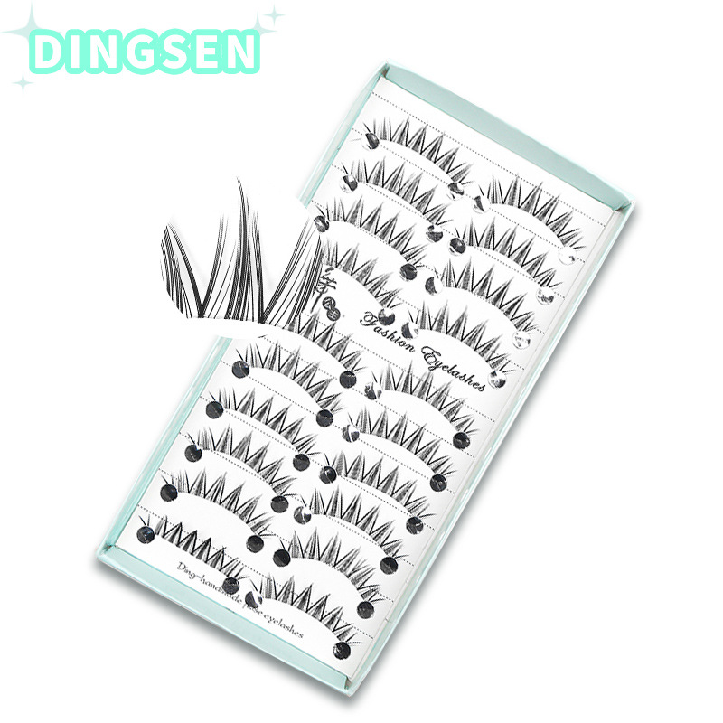 Dingsen False Eyelashes Factory Cross-Border Stable Supply 10 Pairs Women's Team Cos Eyelash Nude Little Devil Eyelashes