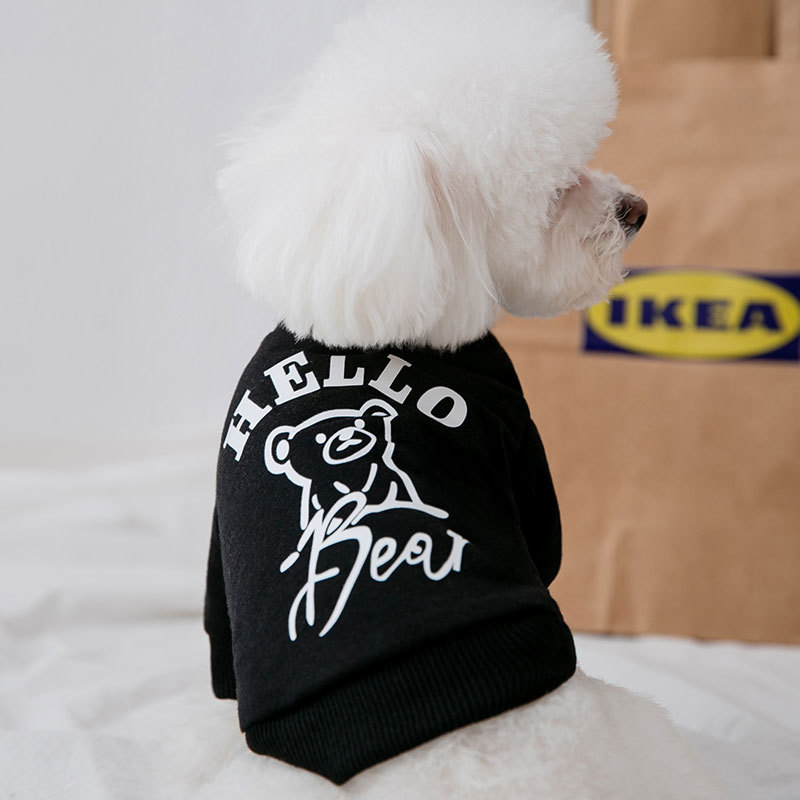 Spring and Summer Thin Dog Bear Letter Print Sweatshirt Teddy Bichon Small and Medium-Sized Dogs Cat Pet Clothes Wholesale