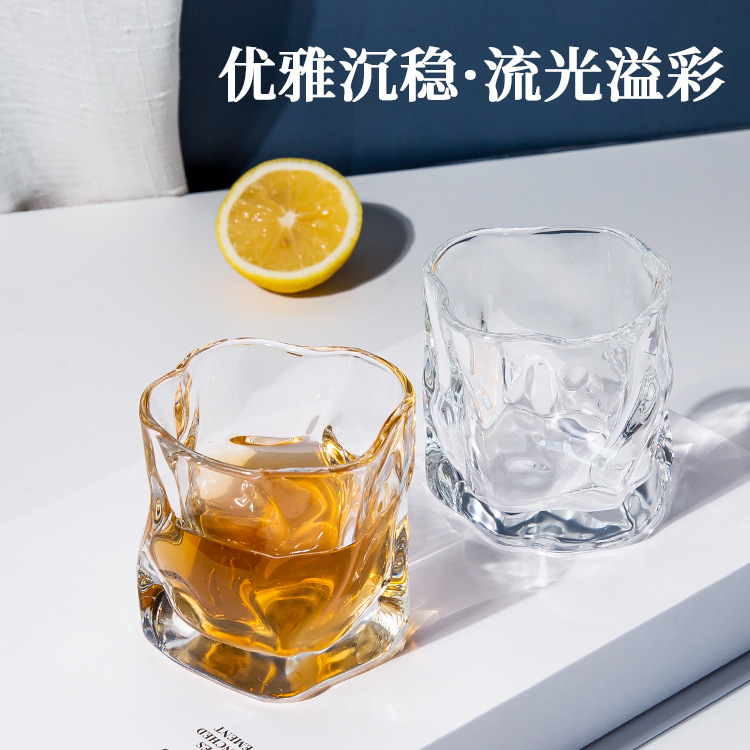 Ins Style Twisted Glass Good-looking Tea Cup Coffee Breakfast Milk Wine Glass Small Gift for Free Wholesale