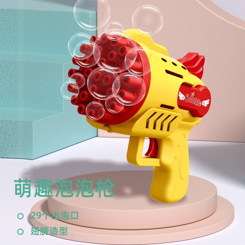 Bubble Toys Children's Automatic Bubble Blowing Gatling Bubble Gun Hot Angel Bubble Machine Stall Supply Wholesale