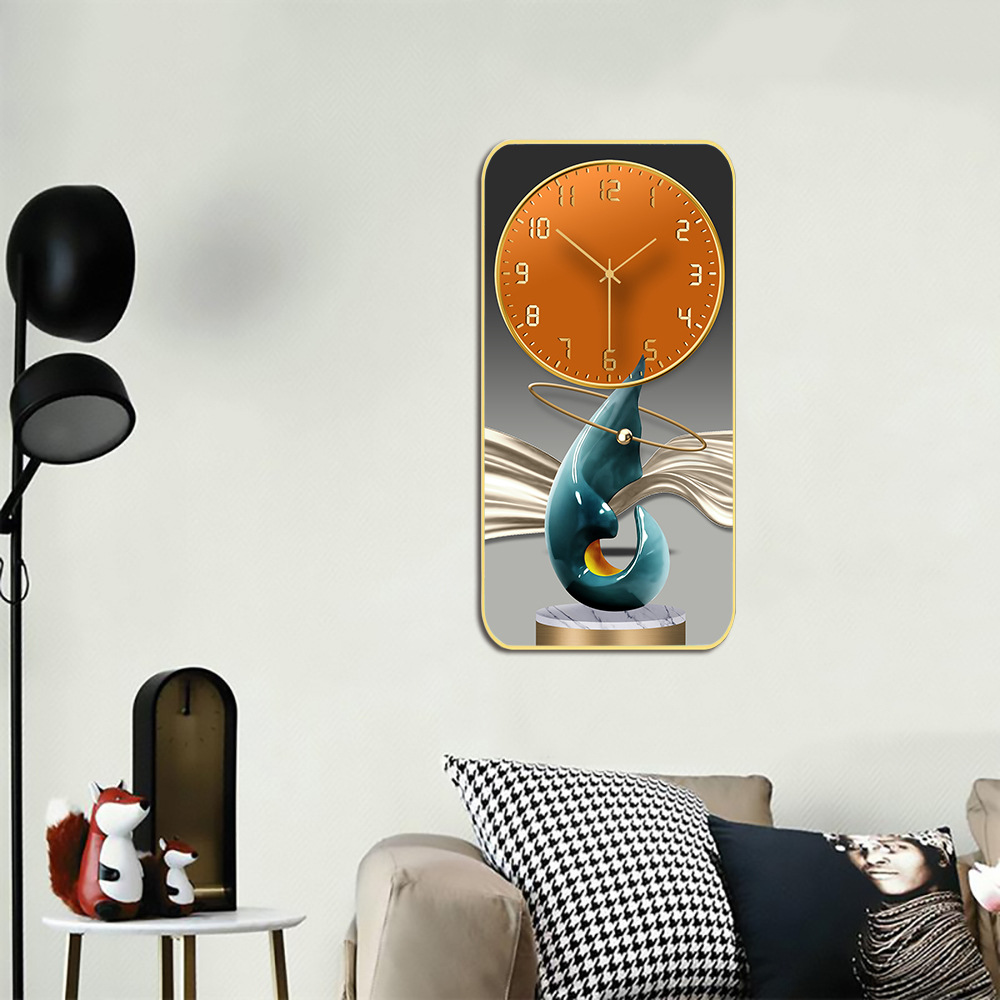 morandi cat large size meter box decorative painting with clock switch blocking hanging painting living room clock painting