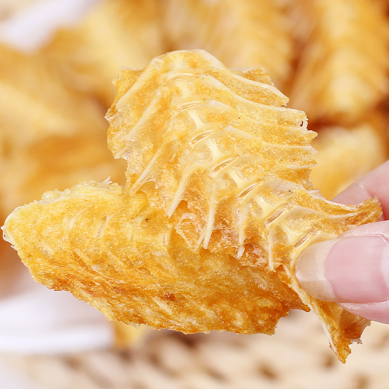 香酥鱼排酥鱼骨鱼骨头粒香脆烤小酥鱼鱼刺干骨海鲜海味零食干货