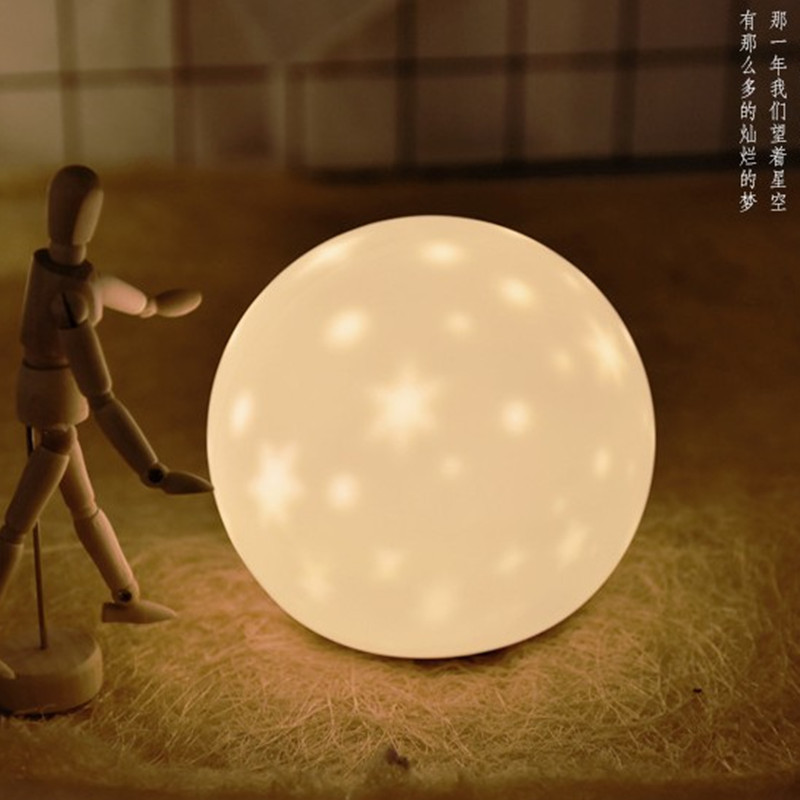 新款硅胶星空小夜灯跨境儿童卧室硅胶灯usb充电圆形投影led小台灯