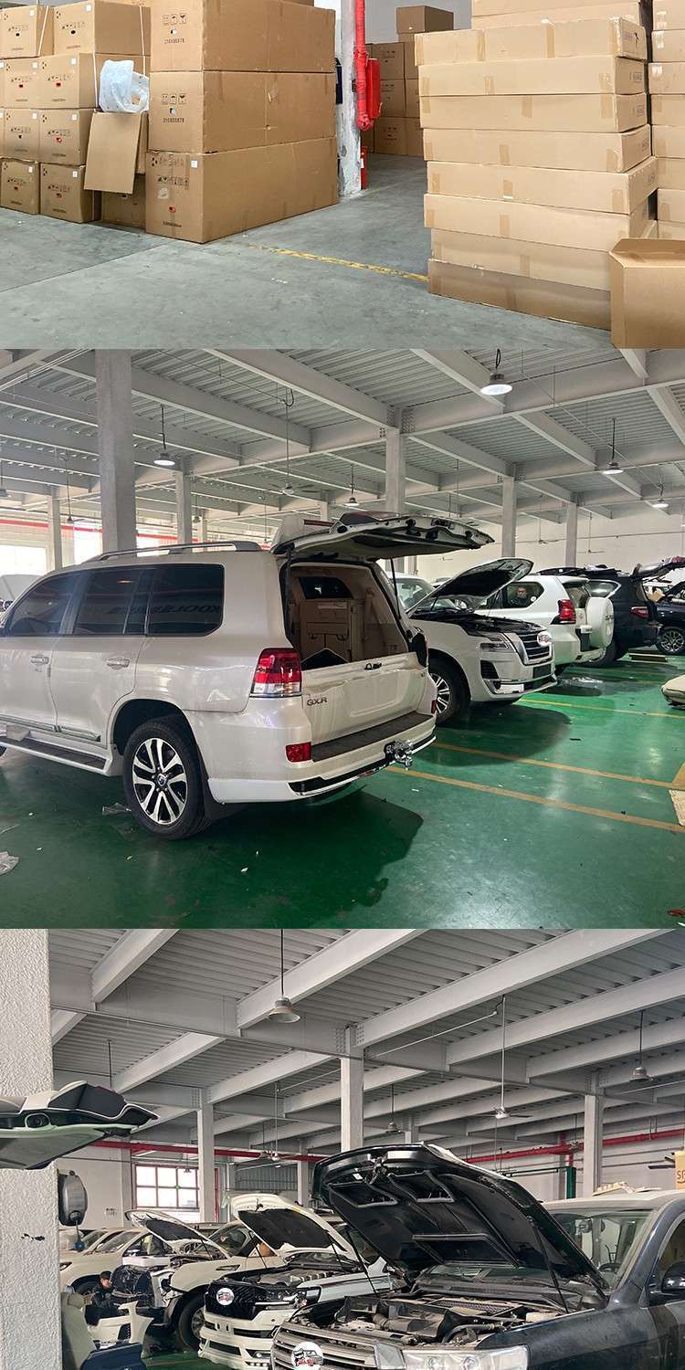 08-20款兰德酷路泽改装大包围黑武士套件陆巡大灯中网老款改新款