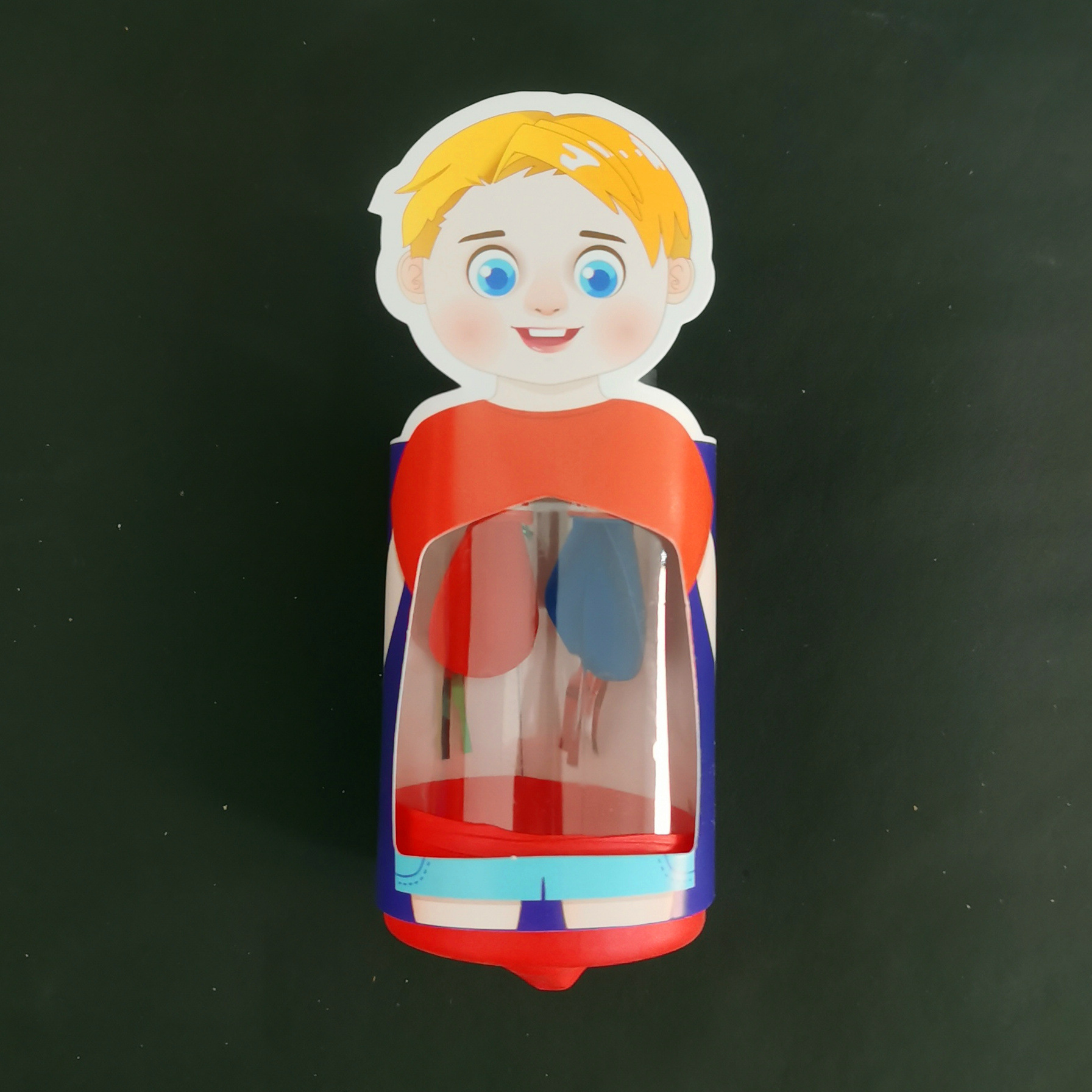 模拟肺呼吸模型教具人呼吸道具儿童学生生物科学作业diy手工材料