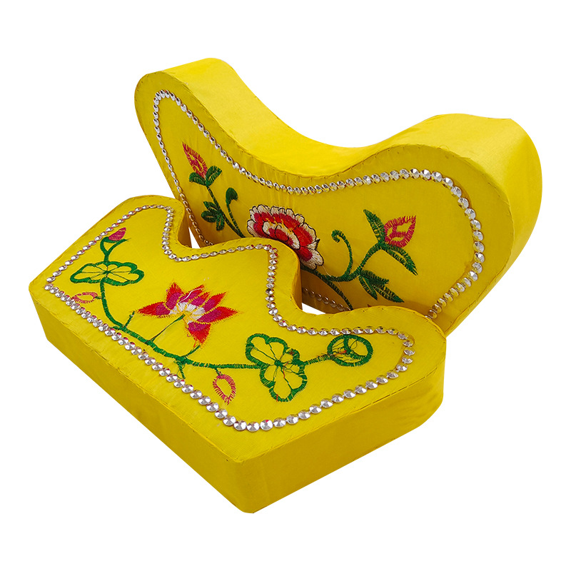 寿枕厂家直销殡葬用品批发冲喜寿衣全套配件头枕脚枕男女绣花寿枕