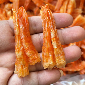 一手批发生晒红虾/麻虾/九节虾条 淡干 500g 海鲜干货 北海海虾干