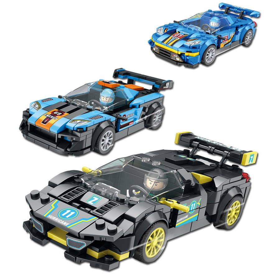 积奇乐赛车系列兼容乐高小颗粒积木拼装益智玩具儿童礼物批发代发