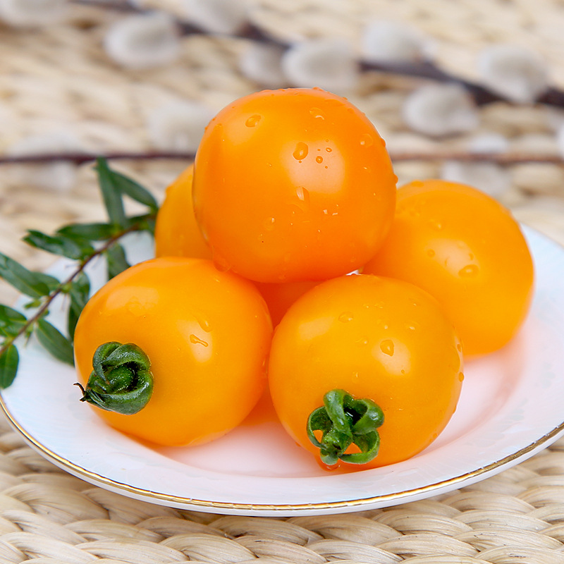 黄色圣女果新鲜水果千禧小番茄酸甜可口农家柿子小西红柿顺丰包邮