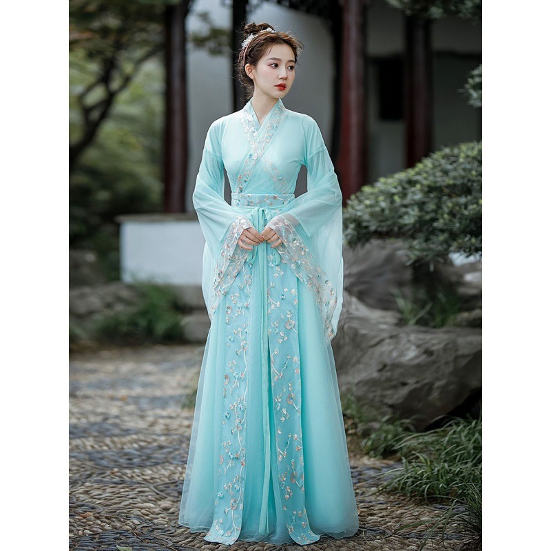 蝶恋花古装汉服女春季新款中国风古风飘逸超仙气古典舞蹈演出服装