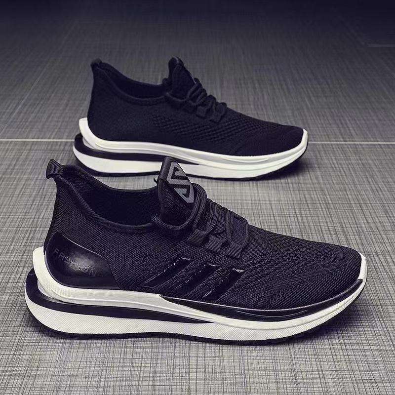 2023 New Popular Men's Shoes Trendy Versatile Casual Running Shoes Soft Bottom Breathable Lightweight Fly-Knit Sneakers Wholesale