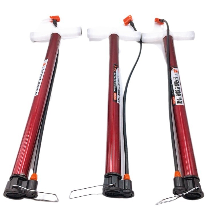 高压自行车打气筒带压力表便携式球类汽车电动车摩托车两用充气筒